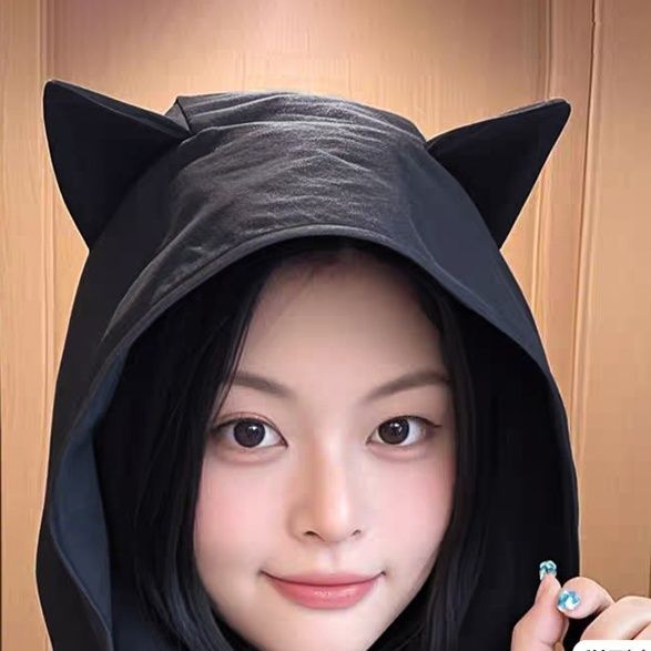日焼け対策グッズ 猫耳日除けフード帽子