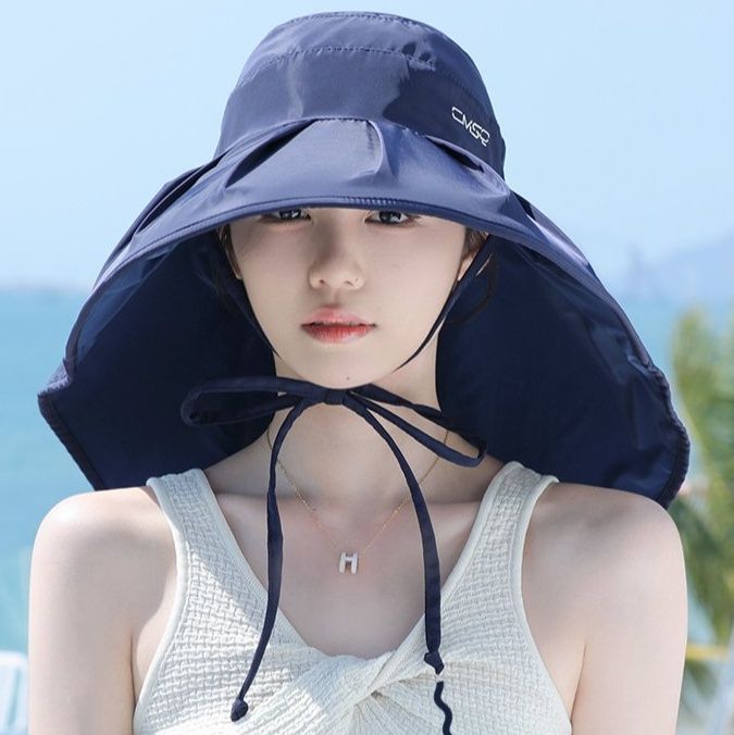 日焼け対策グッズ 多機能首まで守る紫外線カット帽子