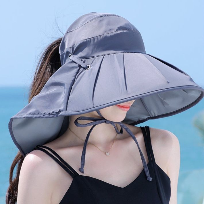 日焼け対策グッズ 多機能首まで守る紫外線カット帽子