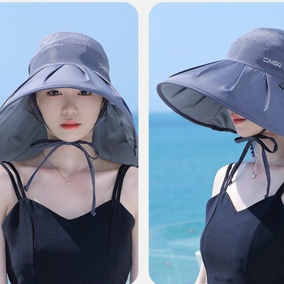 日焼け対策グッズ 多機能首まで守る紫外線カット帽子