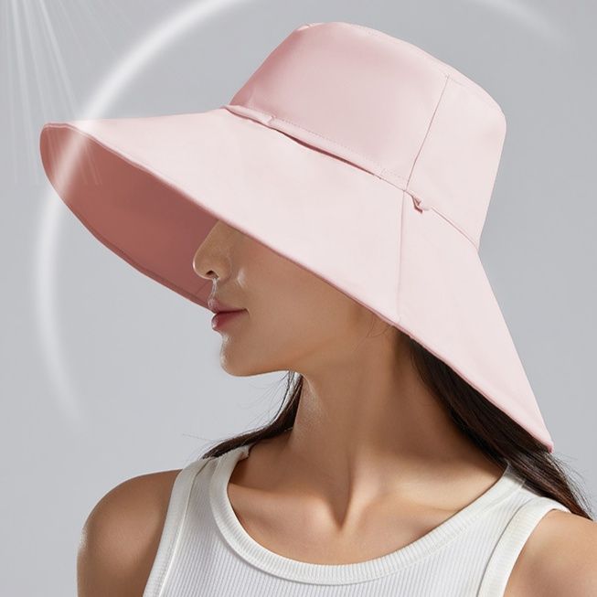 日焼け対策グッズ 紫外線防止率五十プラス首元ガード付きワイドつば帽子