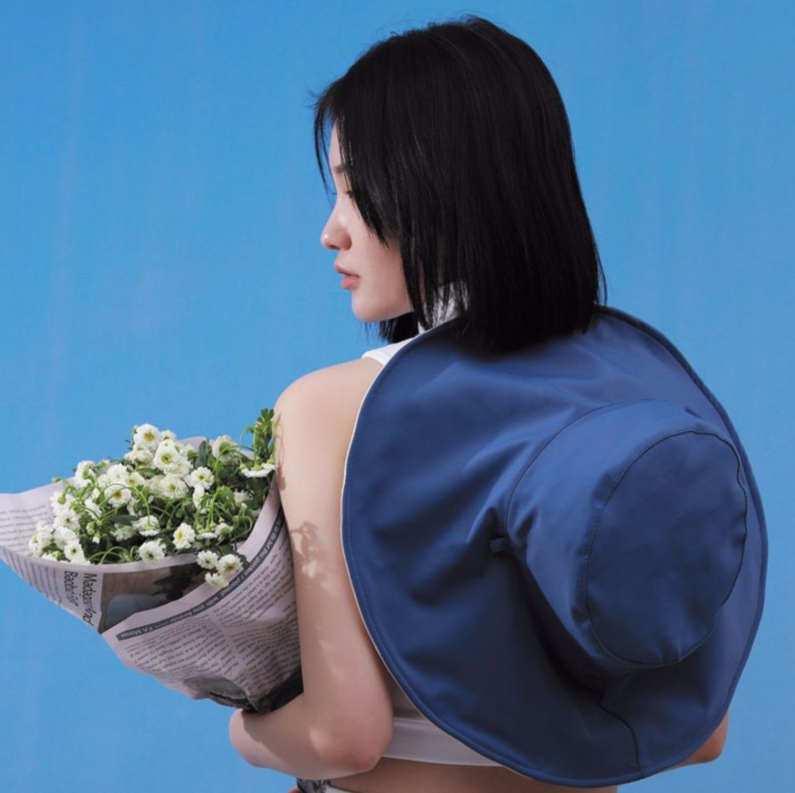 日焼け対策グッズ 紫外線防止指数50以上のつば広リバーシブル帽子