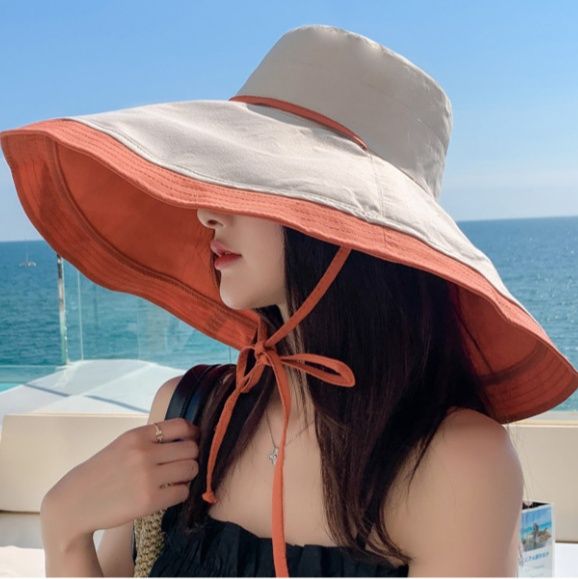 日焼け対策グッズ つば広日除け帽子