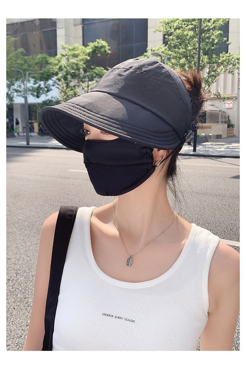 日焼け対策グッズ お団子ヘアー対応サンバイザー