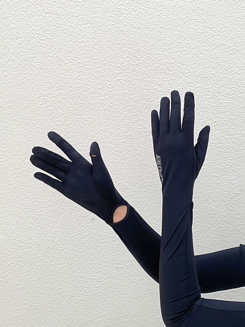日焼け対策グッズ 涼感すっぽり手袋付きアームカバー