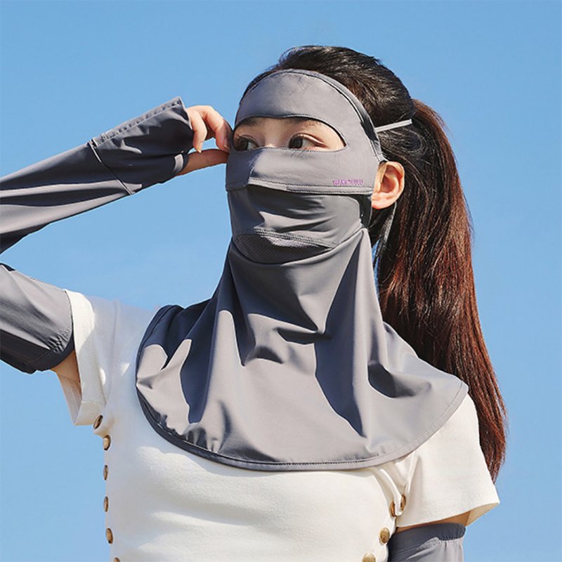 日焼け対策グッズ 全方位フェイスガードマスク