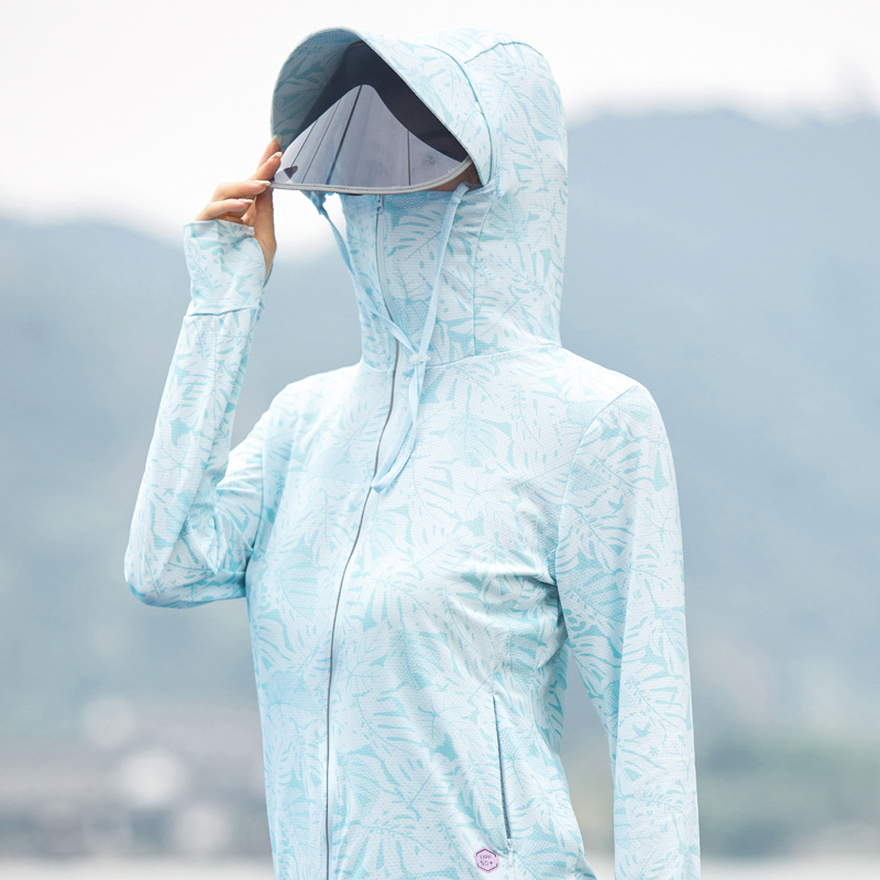 紫外線防止ジップパーカー 速乾素材 日焼け対策グッズ