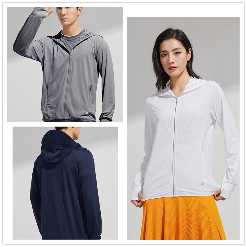 紫外線防止ジップパーカー 日焼け対策グッズ 速乾素材
