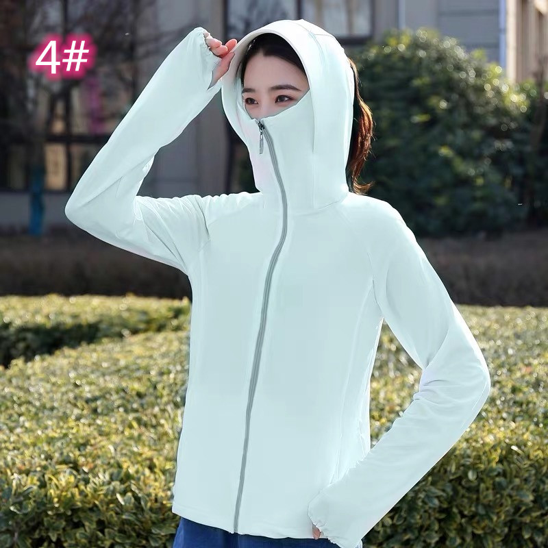 日焼け対策グッズ 紫外線防止パーカー 顔と手の甲まで完全カバー