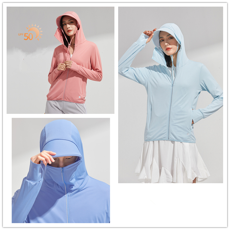 紫外線防止ジップパーカー 日焼け対策グッズ 速乾素材