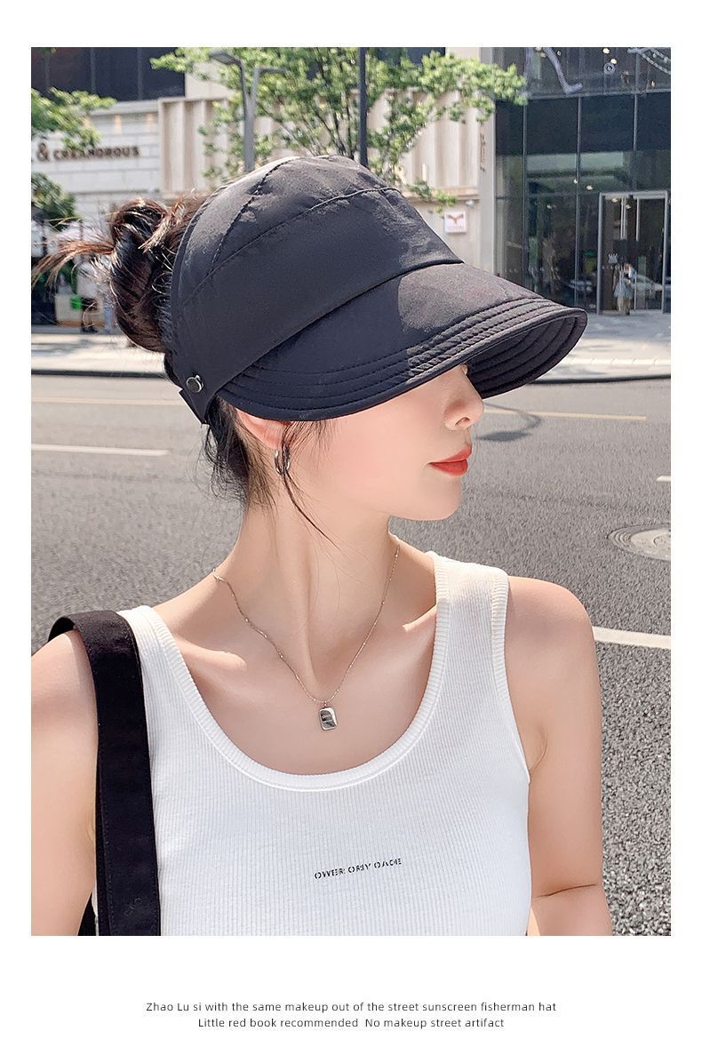 日焼け対策グッズ お団子ヘアー対応サンバイザー