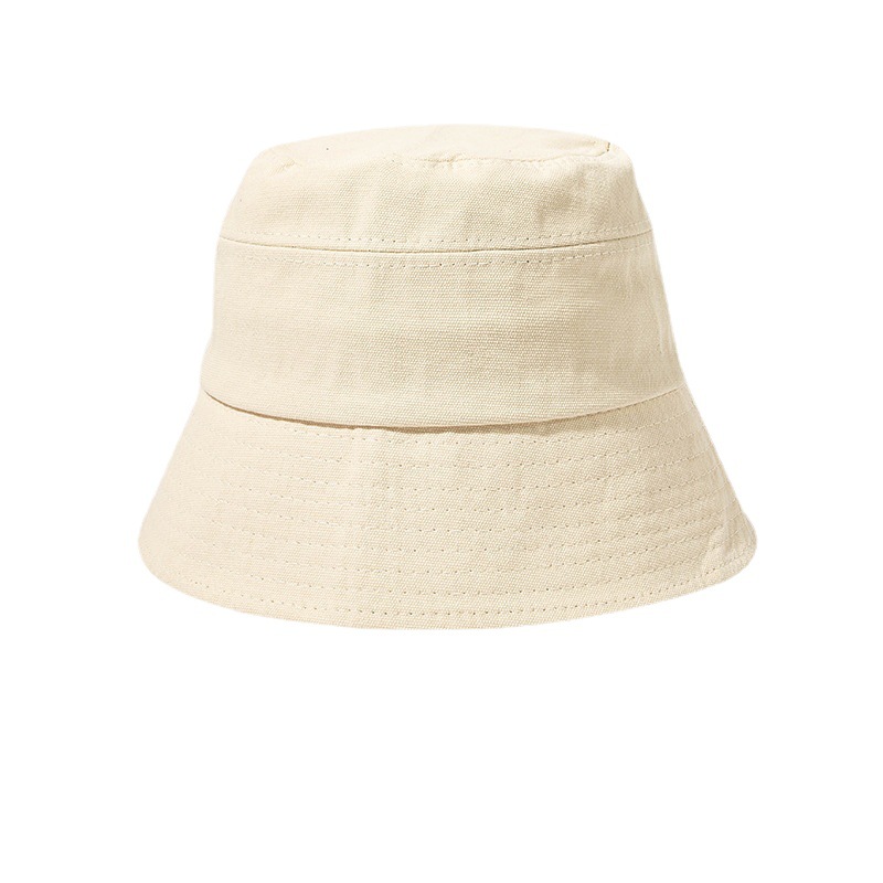 日焼け対策グッズ 深めのつばで小顔効果も叶う綿混素材のバケットハット帽子