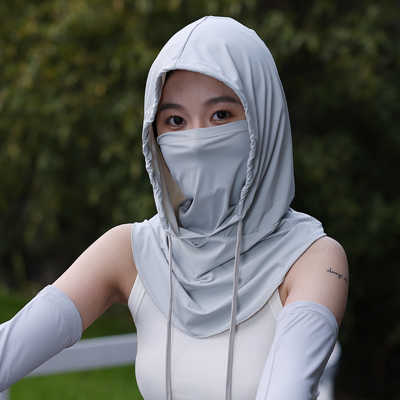 日焼け対策グッズ 全方位フェイスガードフード