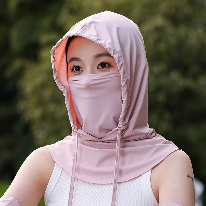 日焼け対策グッズ 全方位フェイスガードフード