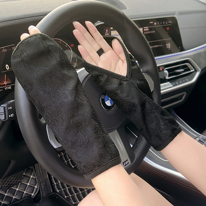 日焼け対策グッズ 指先すっきり運転快適アームカバー