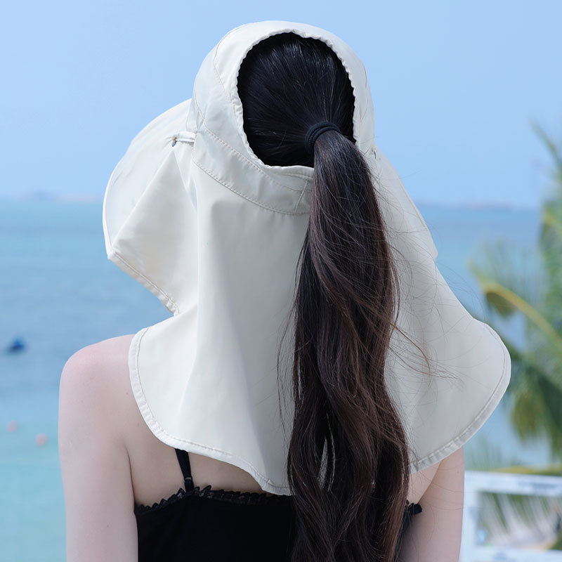 日焼け対策グッズ 多機能首まで守る紫外線カット帽子