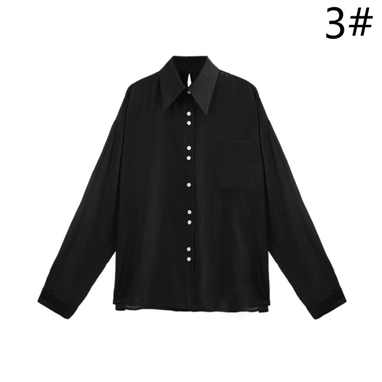 日焼け対策グッズ 薄手長袖シャツ 体型カバー ブラウス レディース