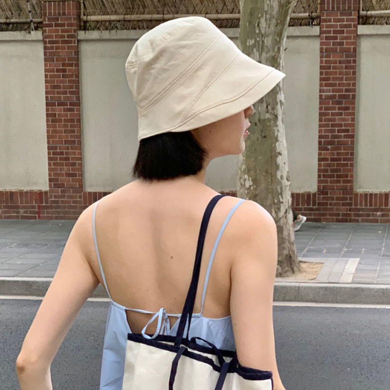 日焼け対策グッズ 深めのつば広バケットハット紫外線カット帽子