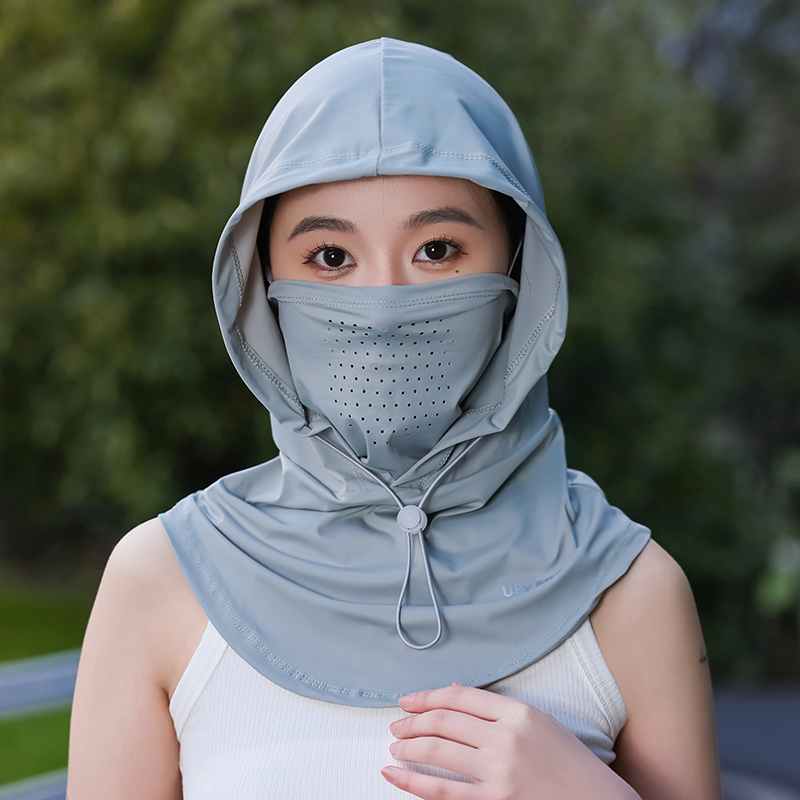 日焼け対策グッズ 全方位フェイスガードフード