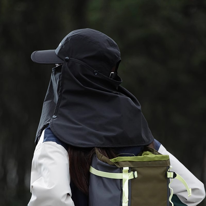 日焼け対策グッズ 全方位ガード 日よけ付き帽子