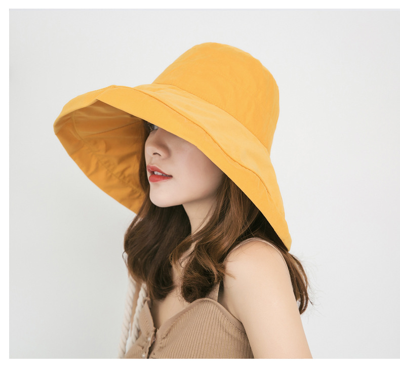 日焼け対策グッズ 小顔効果抜群のつば広日よけ帽子