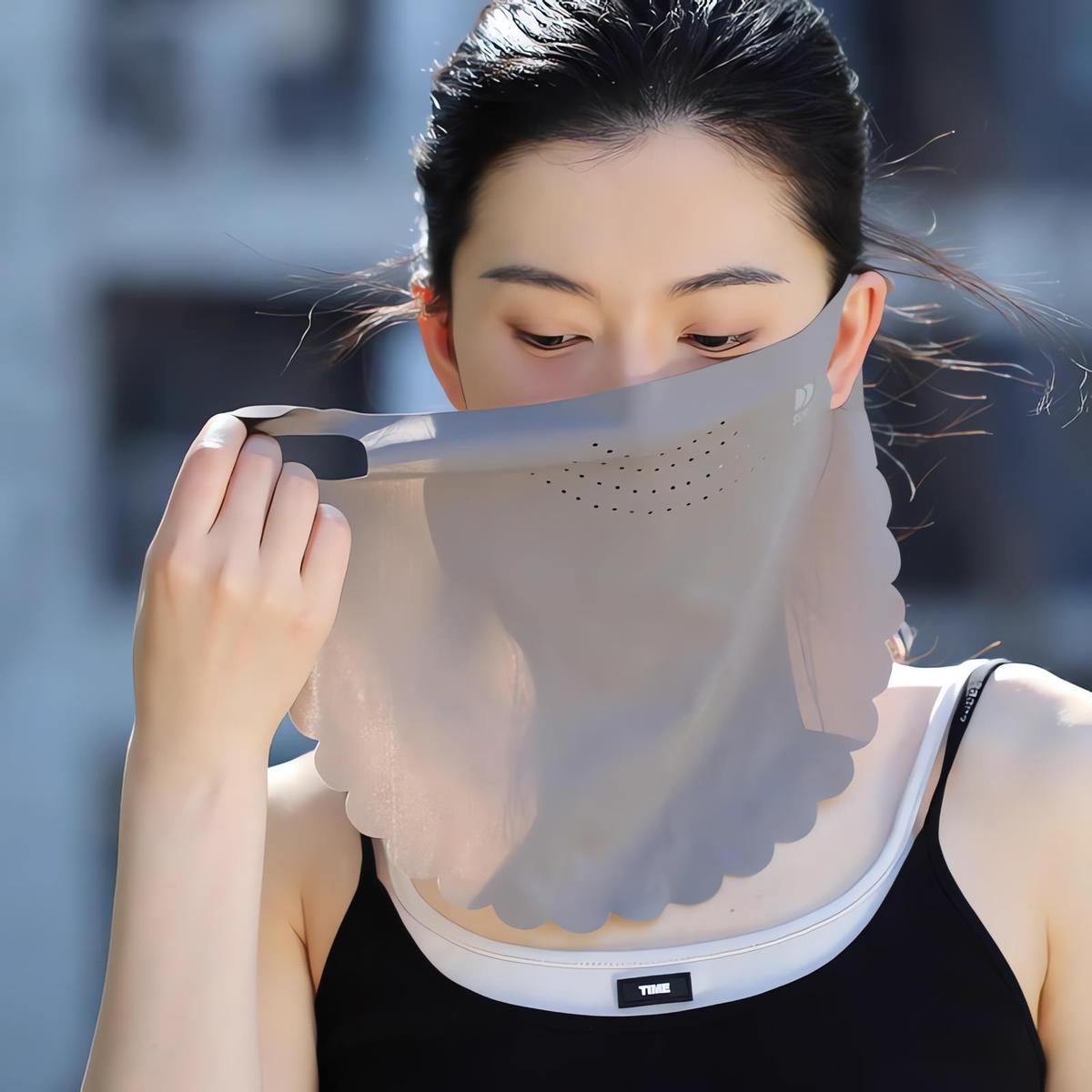日焼け対策グッズ 涼感通気フェイスガード