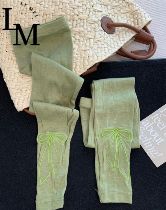 日焼け対策グッズ 紫外線対策冷感アームカバー可愛いリボン刺繍付き