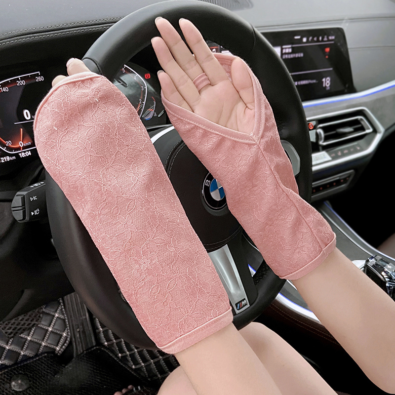 日焼け対策グッズ 指先すっきり運転快適アームカバー