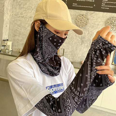 日焼け対策グッズ 多機能冷感フェイスカバー