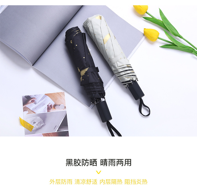 日焼け対策グッズ 軽量コンパクト八骨折りたたみ日傘