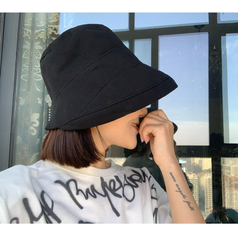 日焼け対策グッズ 深めのつば広バケットハット紫外線カット帽子