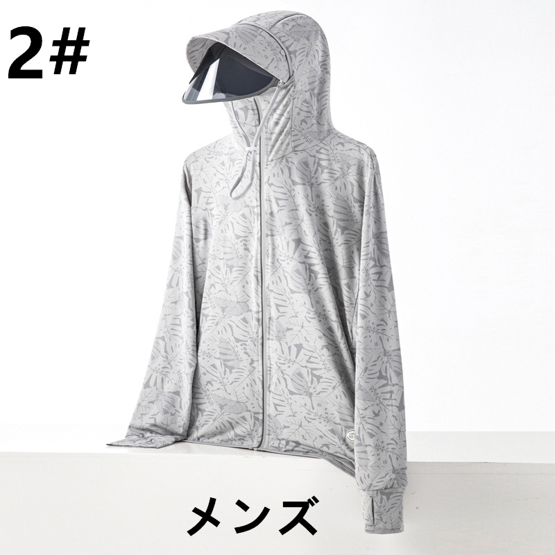 紫外線防止ジップパーカー 速乾素材 日焼け対策グッズ