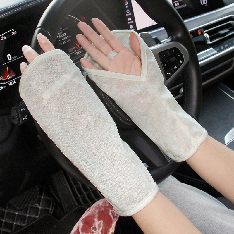 日焼け対策グッズ 指先すっきり運転快適アームカバー