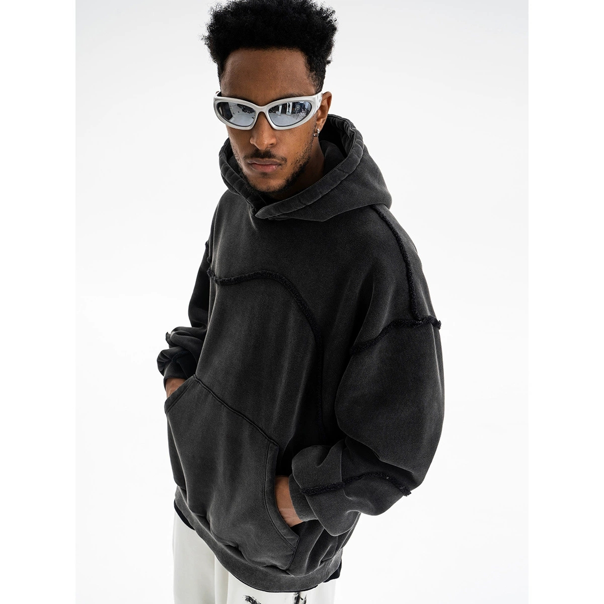 パーカー 裏起毛ビンテージ風パーカー男女兼用秋冬新作