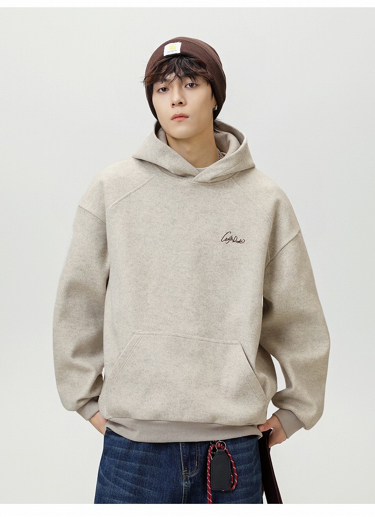 パーカー メンズ 秋新作 刺繍ロゴ フーディーパーカー 全3色