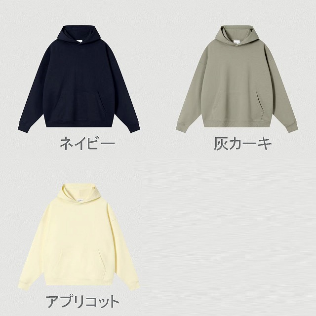 パーカー 純綿無地パーカー男女兼用黒色春秋新作