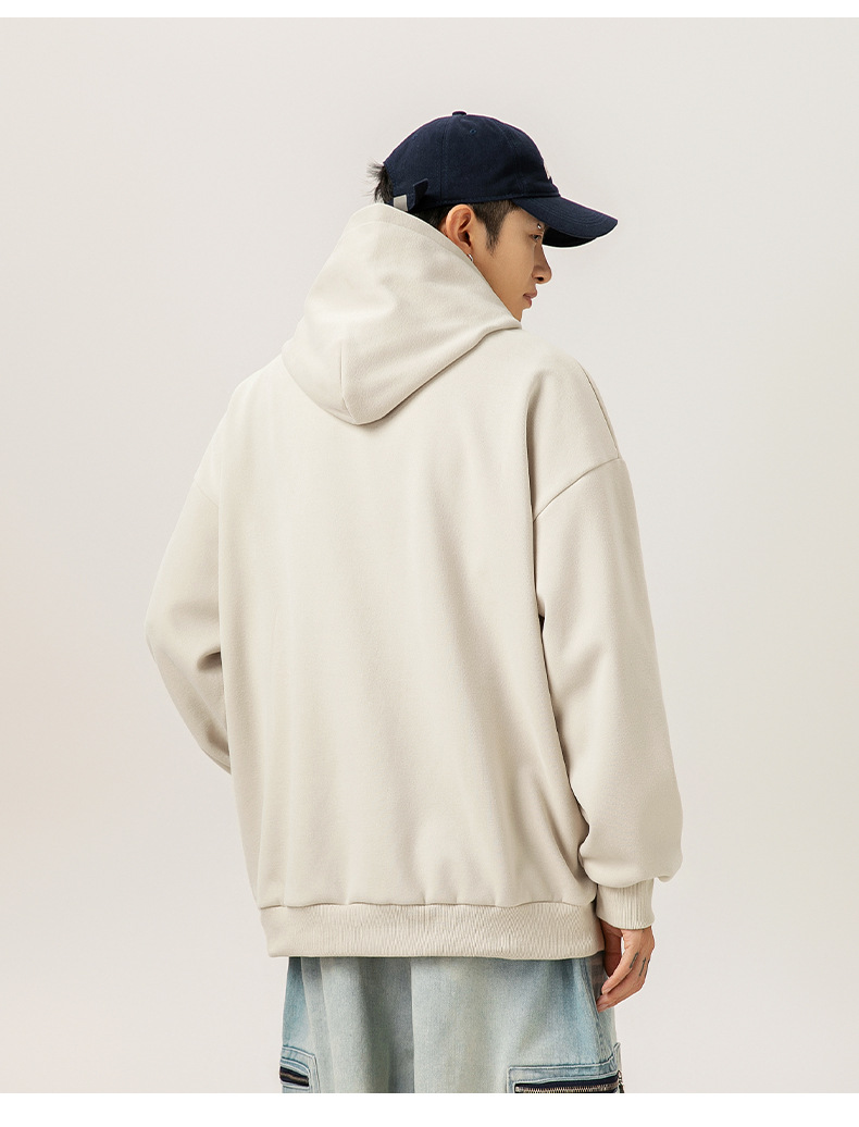 パーカー 厚手生地ナンバー７プリントパーカー男女兼用カーキ