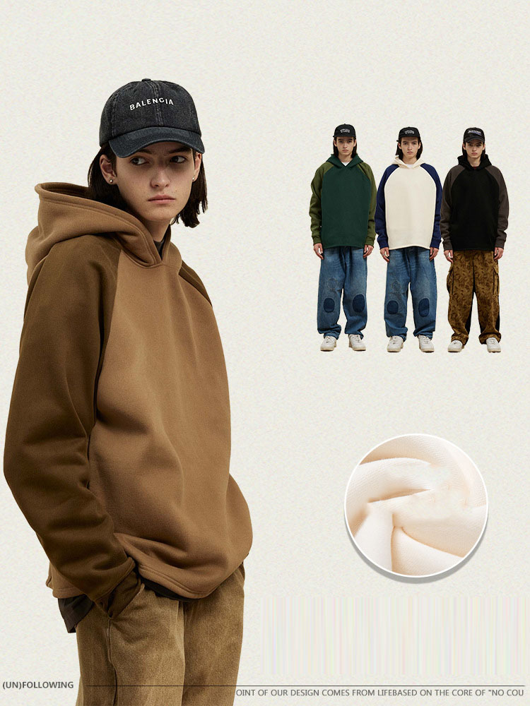 男女兼用 無地パーカー 厚手 秋冬 全4色展開