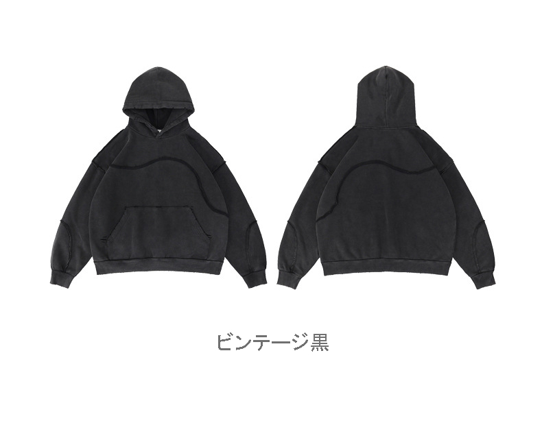 パーカー 裏起毛ビンテージ風パーカー男女兼用秋冬新作