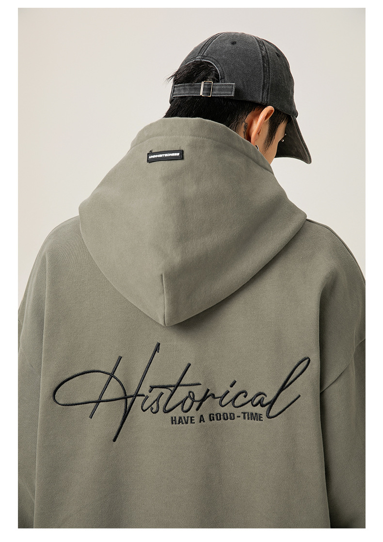 パーカー 刺繍入りパーカー 男女兼用 ストリート系 フード付き 全4色