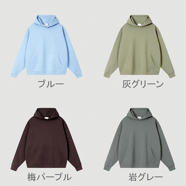 パーカー 純綿無地パーカー男女兼用黒色春秋新作