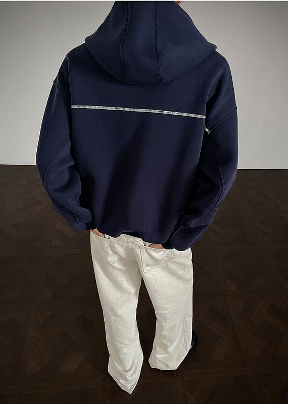 パーカー 無地ジップアップパーカー男女兼用グレー秋冬