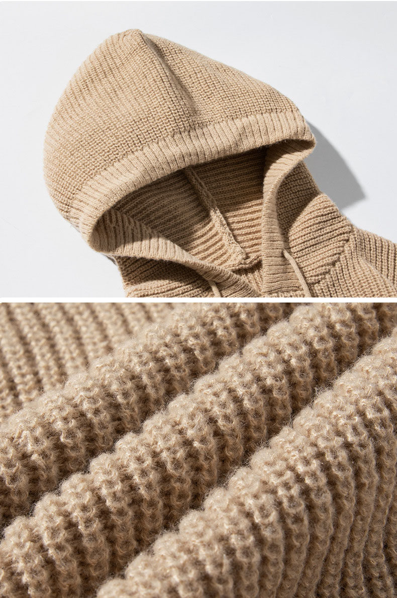 パーカー メンズ ゆったりニットパーカー 秋冬 フード付き