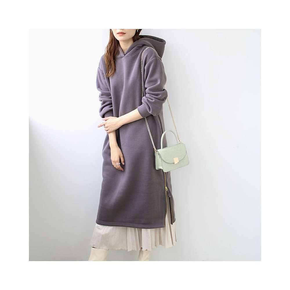 ロング丈パーカーワンピース