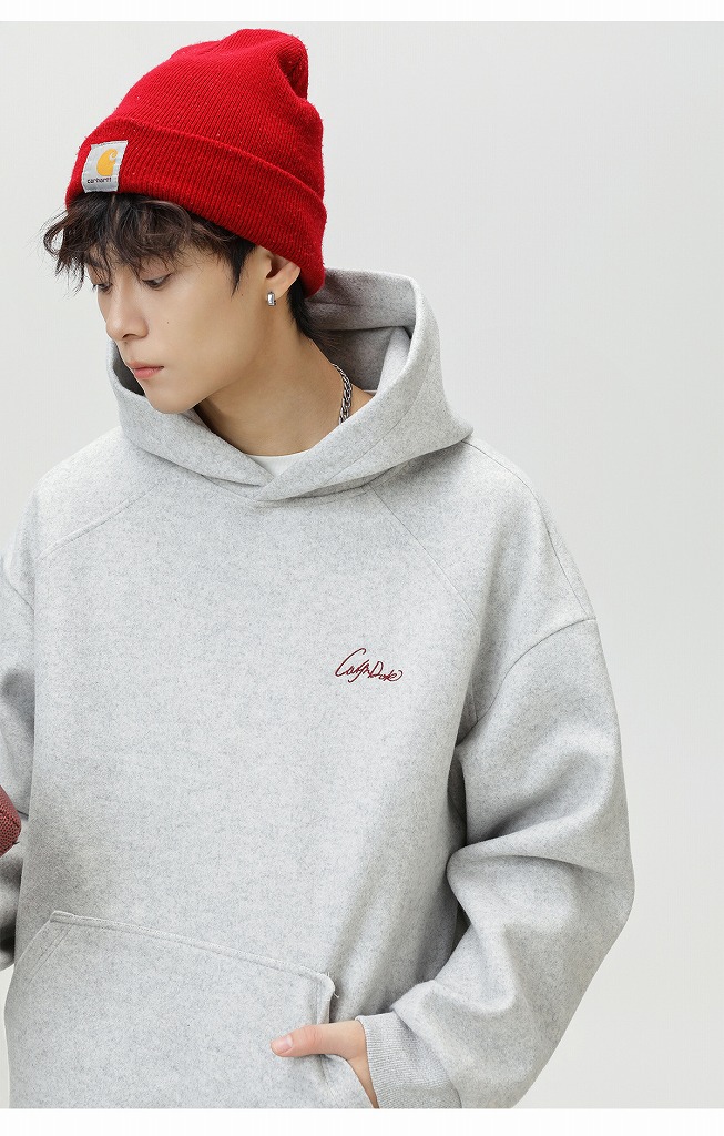 パーカー メンズ 秋新作 刺繍ロゴ フーディーパーカー 全3色