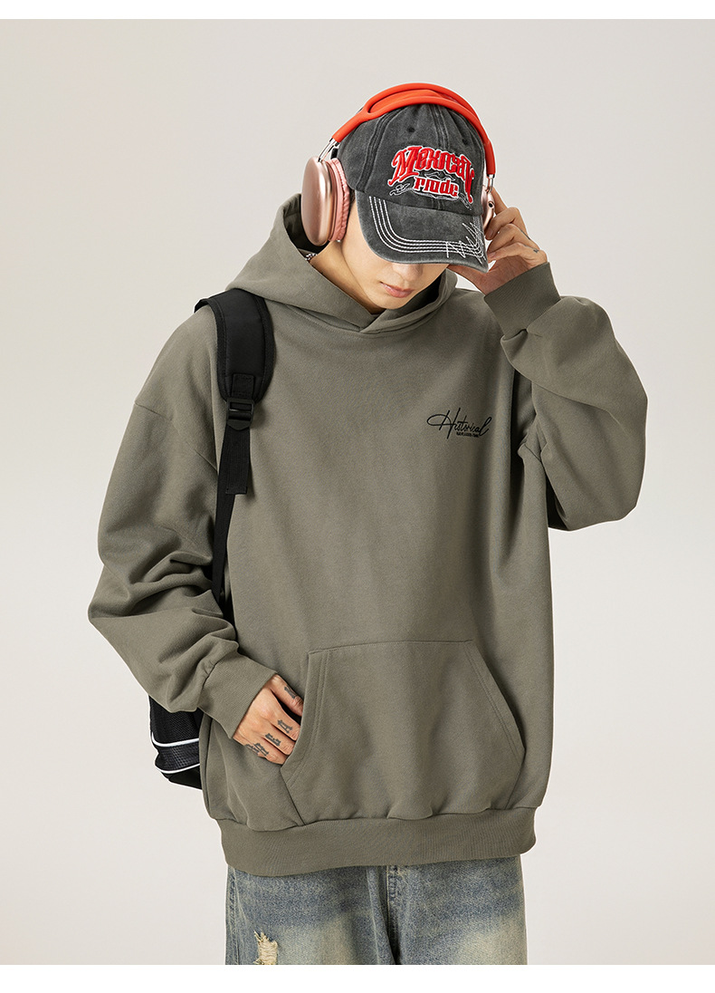 パーカー 刺繍入りパーカー 男女兼用 ストリート系 フード付き 全4色