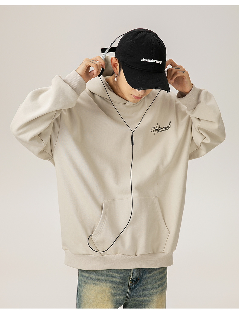 パーカー 刺繍入りパーカー 男女兼用 ストリート系 フード付き 全4色