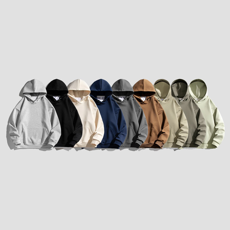 無地プルオーバーパーカー男女兼用全9色