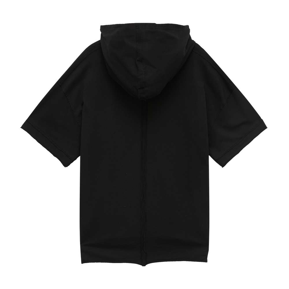 軽量フード付き半袖パーカー