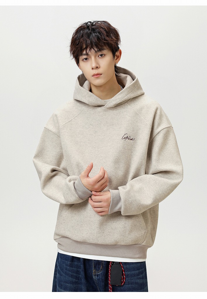 パーカー メンズ 秋新作 刺繍ロゴ フーディーパーカー 全3色